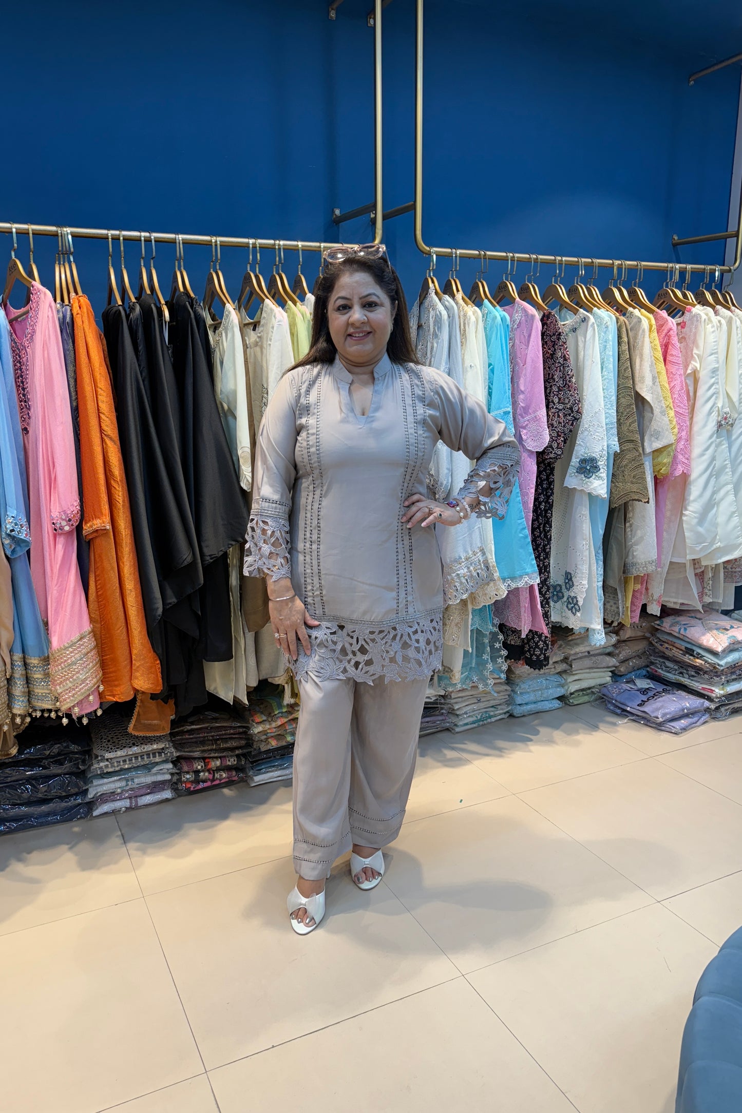 2pc Cotton-Muslin Pakistani Co-ord Set