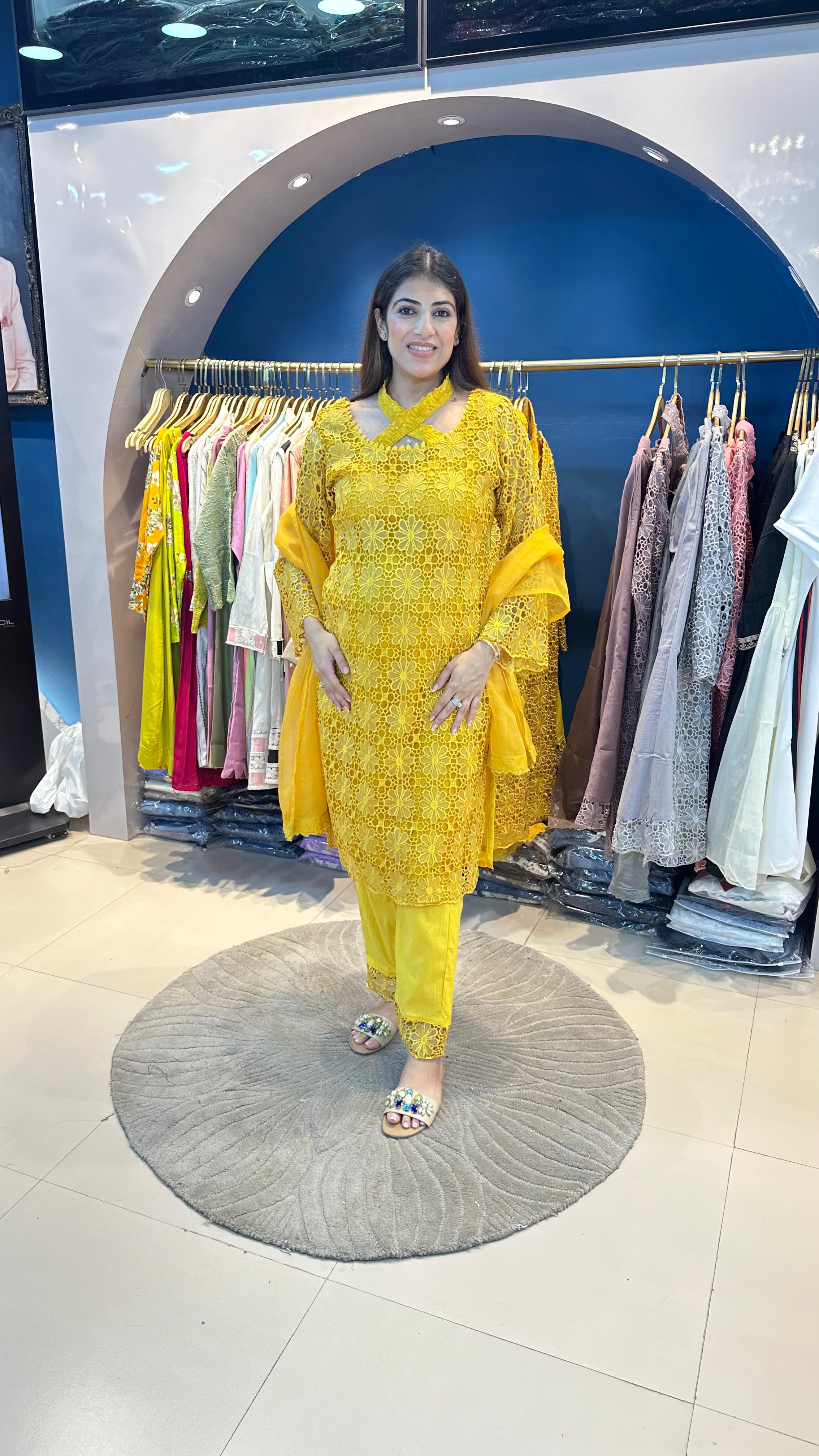 Organza Schiffli 3 pc suit