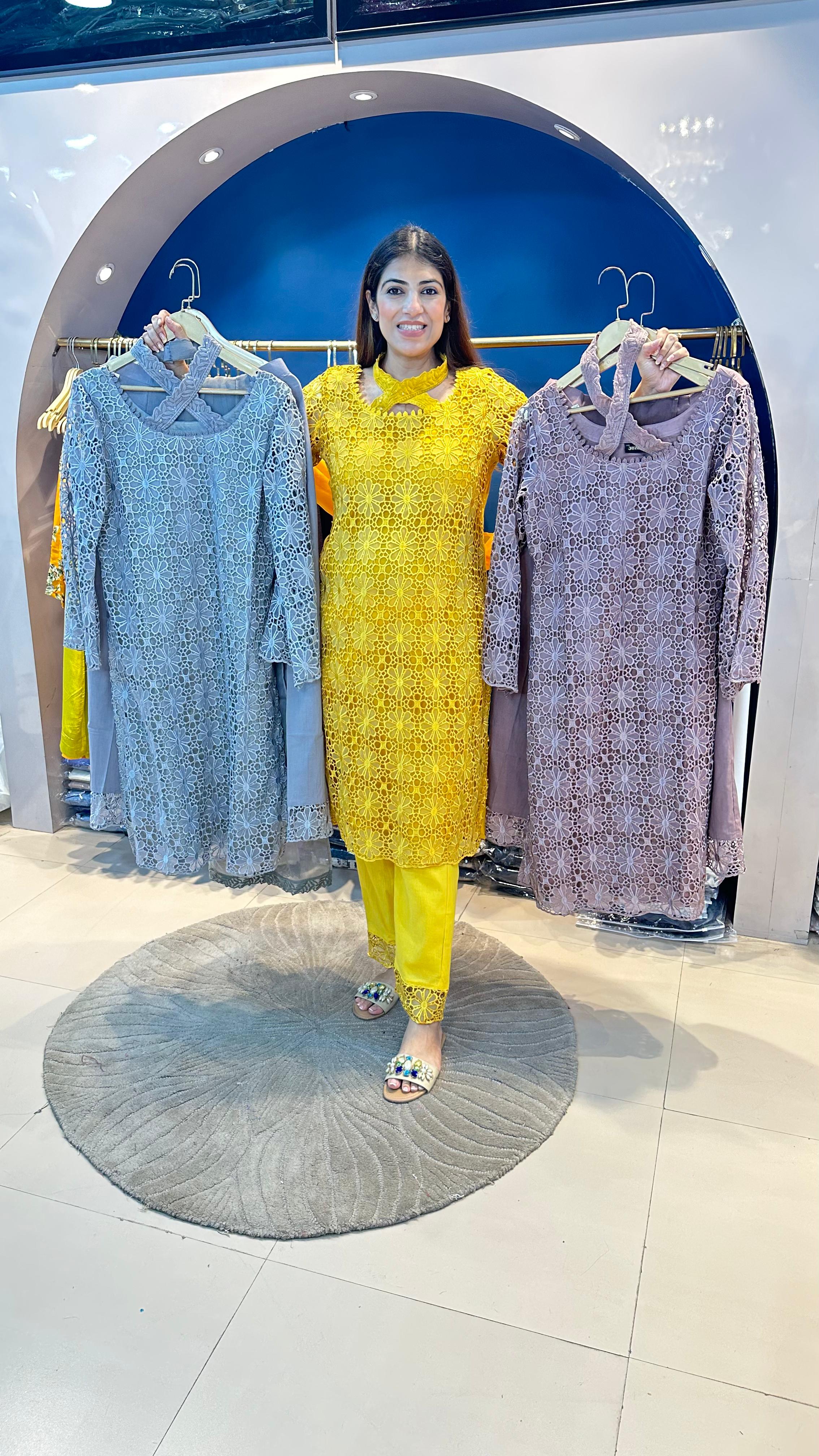 Organza Schiffli 3 pc suit