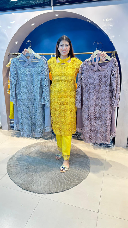 Organza Schiffli 3 pc suit