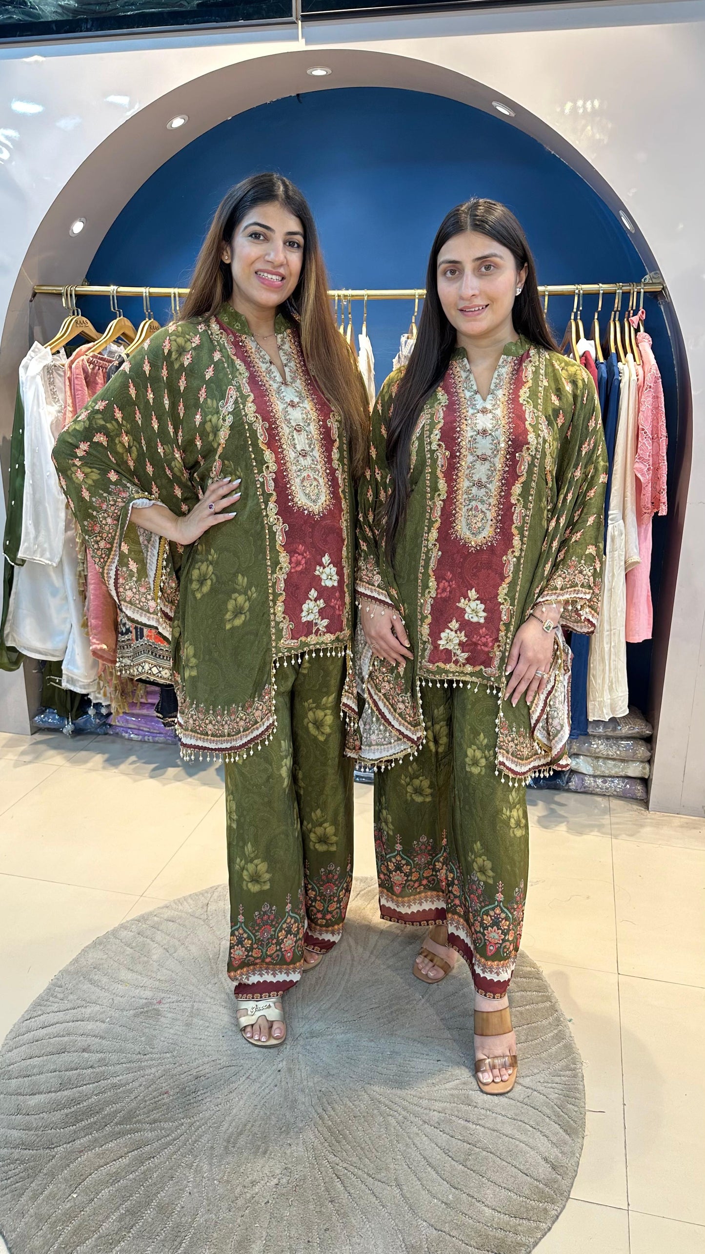 Digital Crepe Indo-Western Set