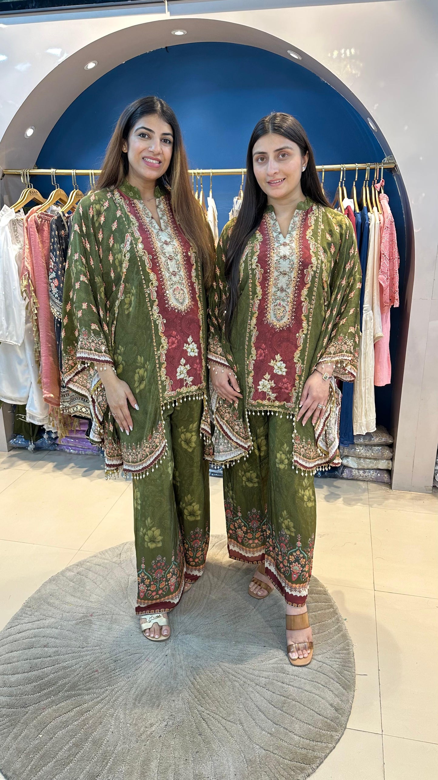 Digital Crepe Indo-Western Set