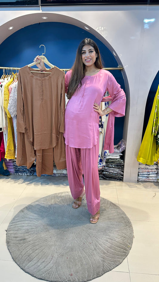 Imported fabric farshi salwar 3 pc suit