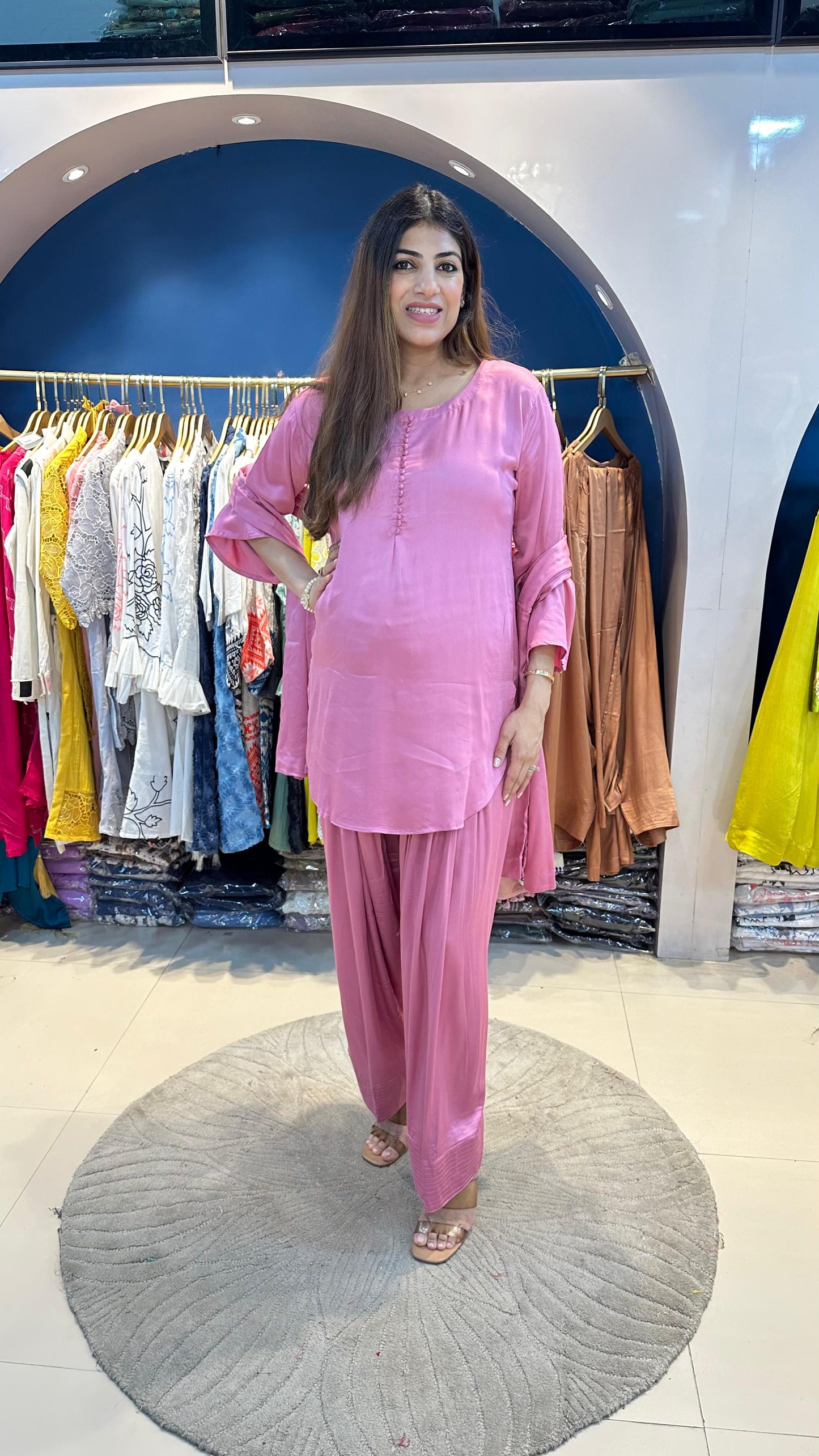 Imported fabric farshi salwar 3 pc suit