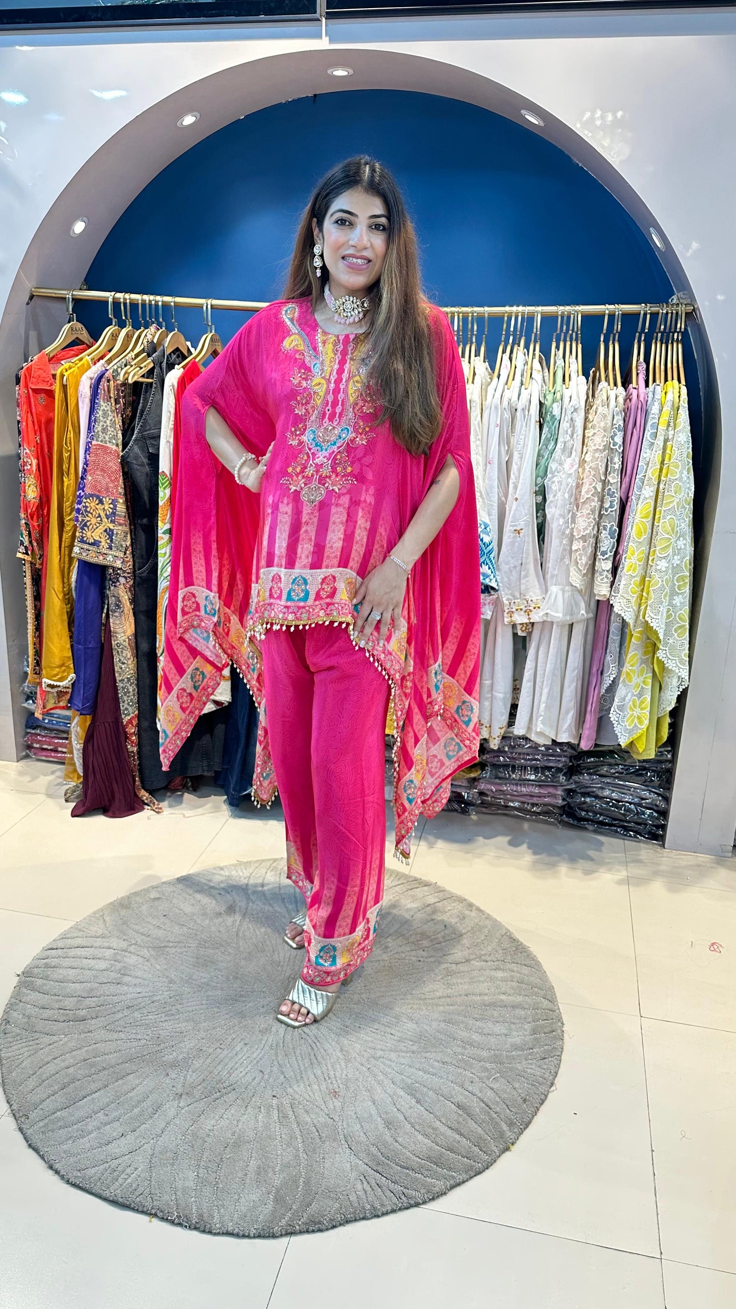 Digital Crepe Indo-Western Set