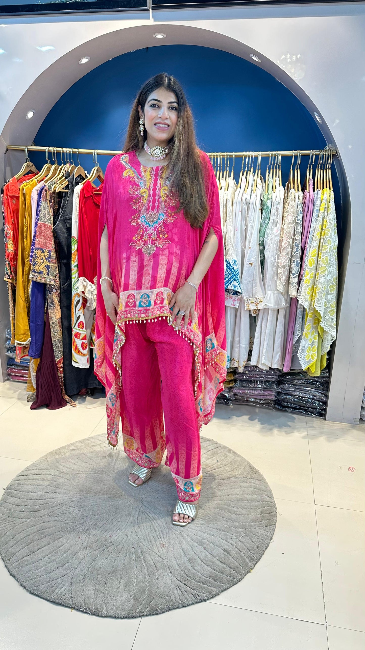 Digital Crepe Indo-Western Set