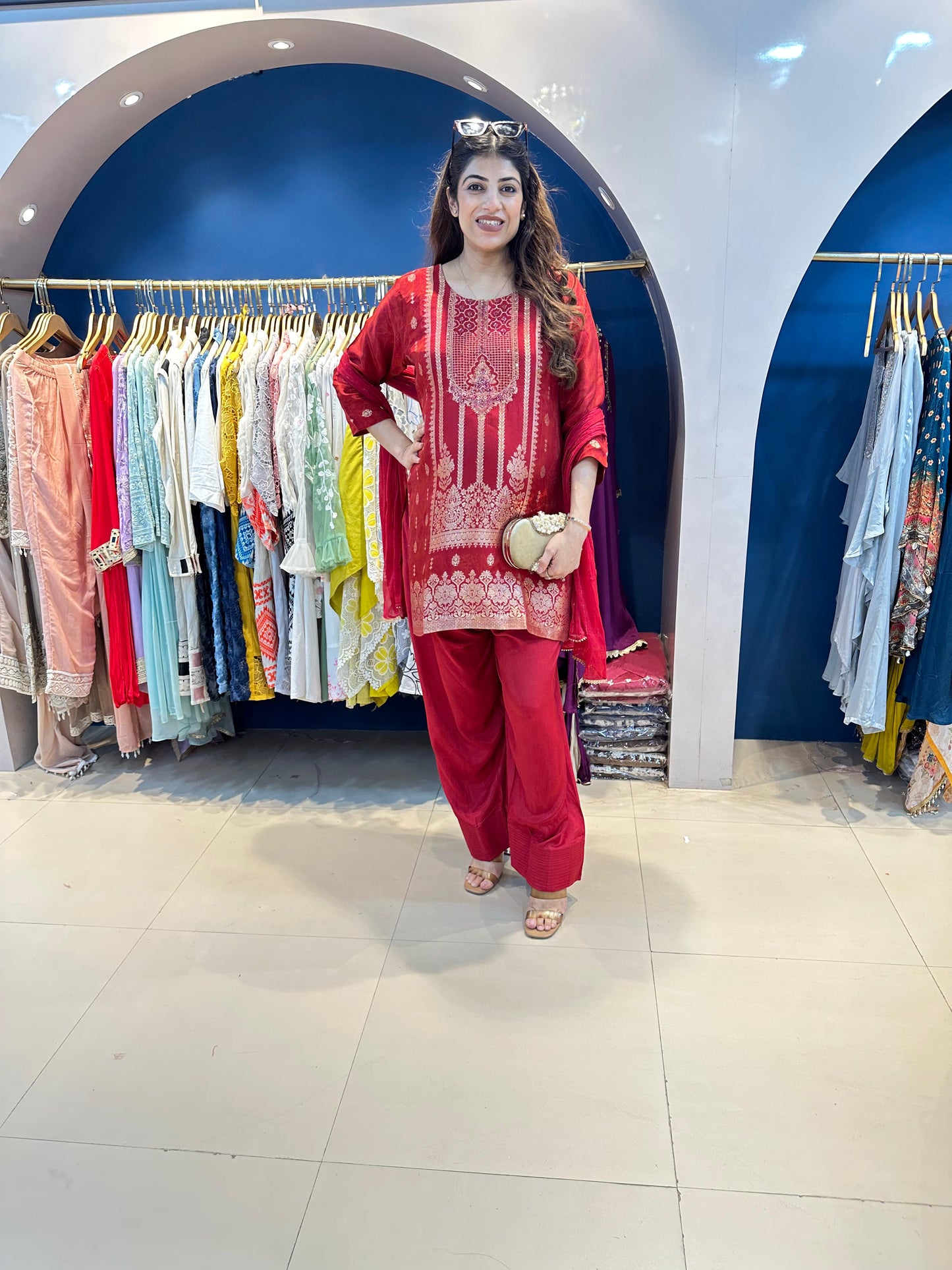 Banarsi Shirt with Farshi Salwar with Dupatta