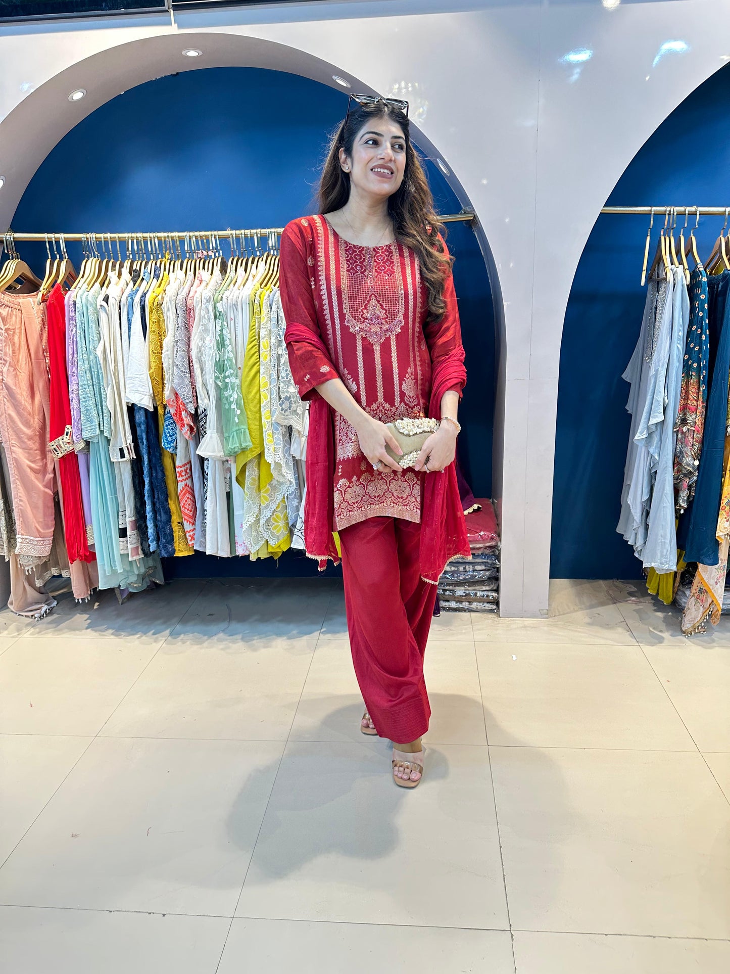 Banarsi Shirt with Farshi Salwar with Dupatta