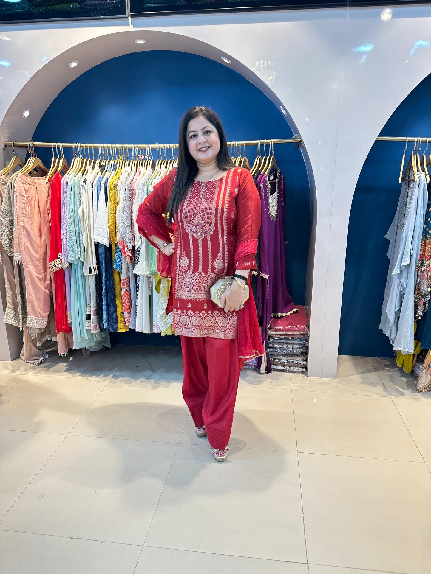 Banarsi Shirt with Farshi Salwar with Dupatta