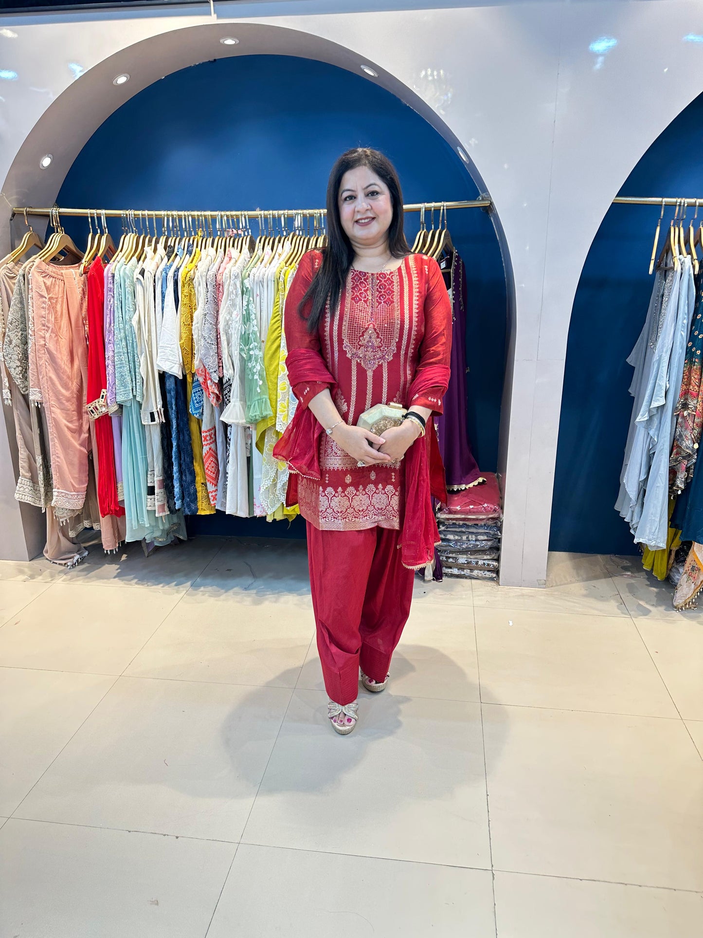 Banarsi Shirt with Farshi Salwar with Dupatta