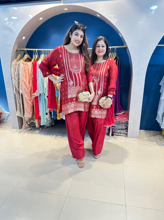 Banarsi Shirt with Farshi Salwar with Dupatta