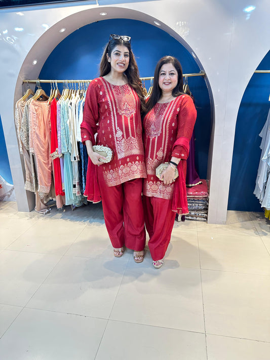 Banarsi Shirt with Farshi Salwar with Dupatta