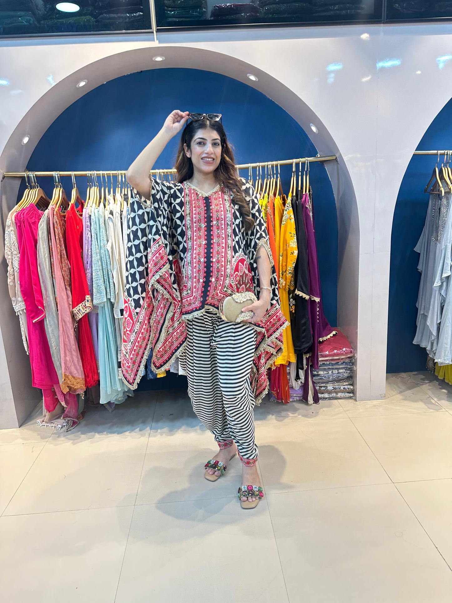 Pure Digital Crepe Dhoti with Kaftan