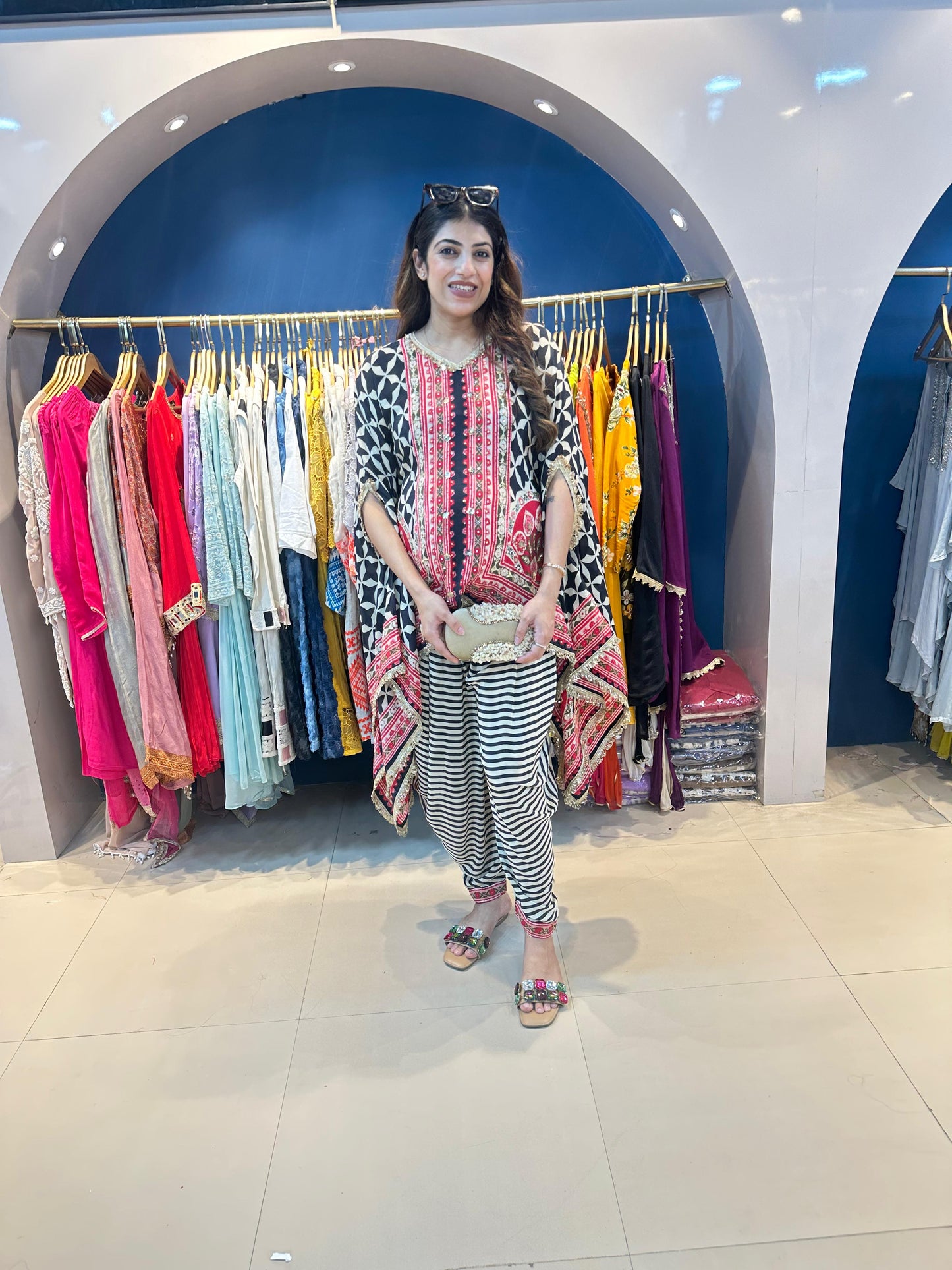 Pure Digital Crepe Dhoti with Kaftan