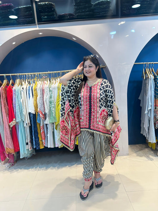 Pure Digital Crepe Dhoti with Kaftan