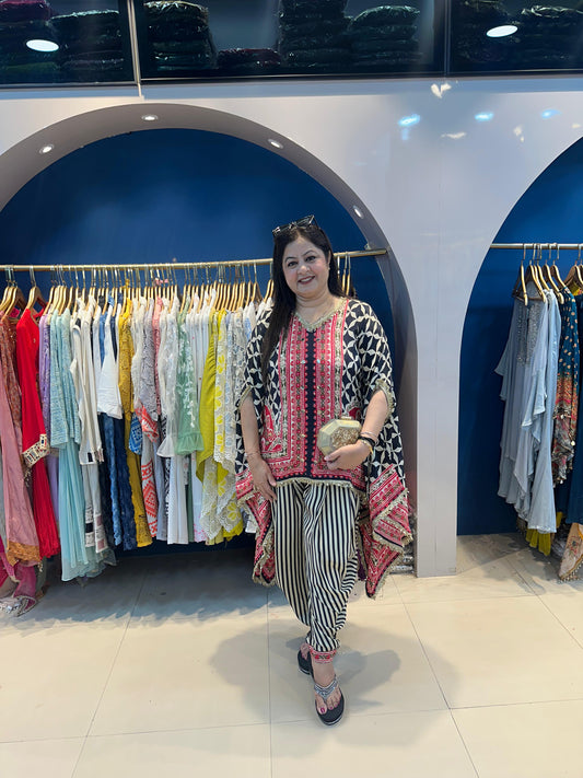 Pure Digital Crepe Dhoti with Kaftan