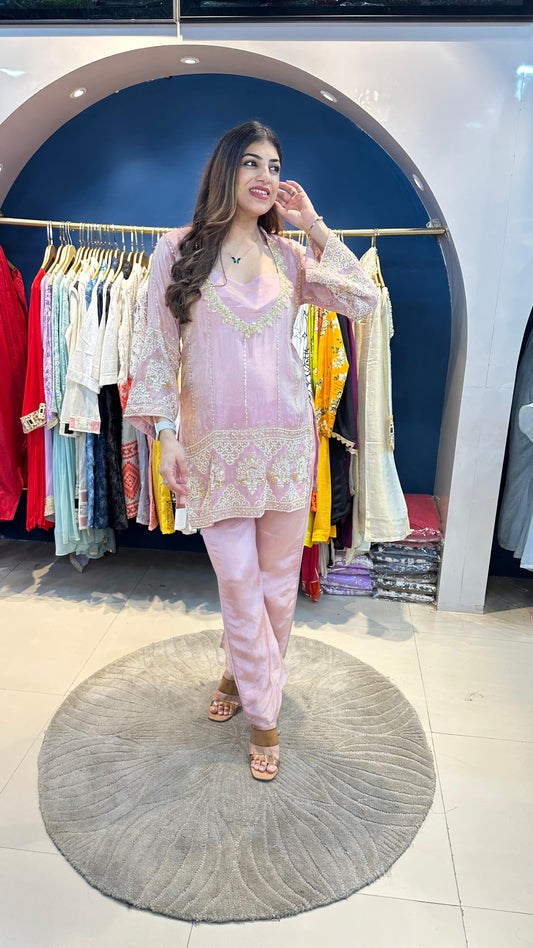 Shimmer Tissue Party Wear 2pc set