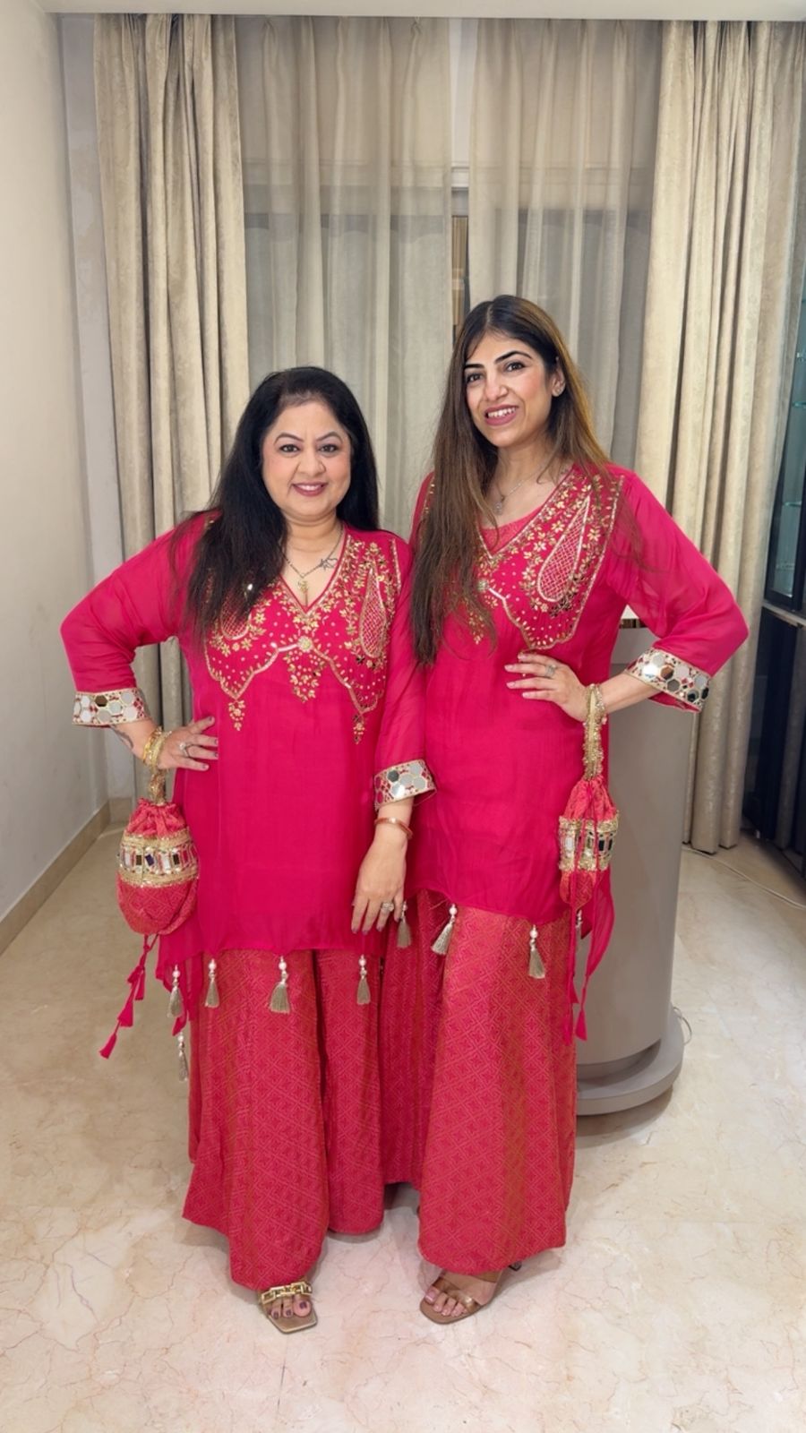 Indo-western set with handwork on shirt Paired with brocade palazoo and inner