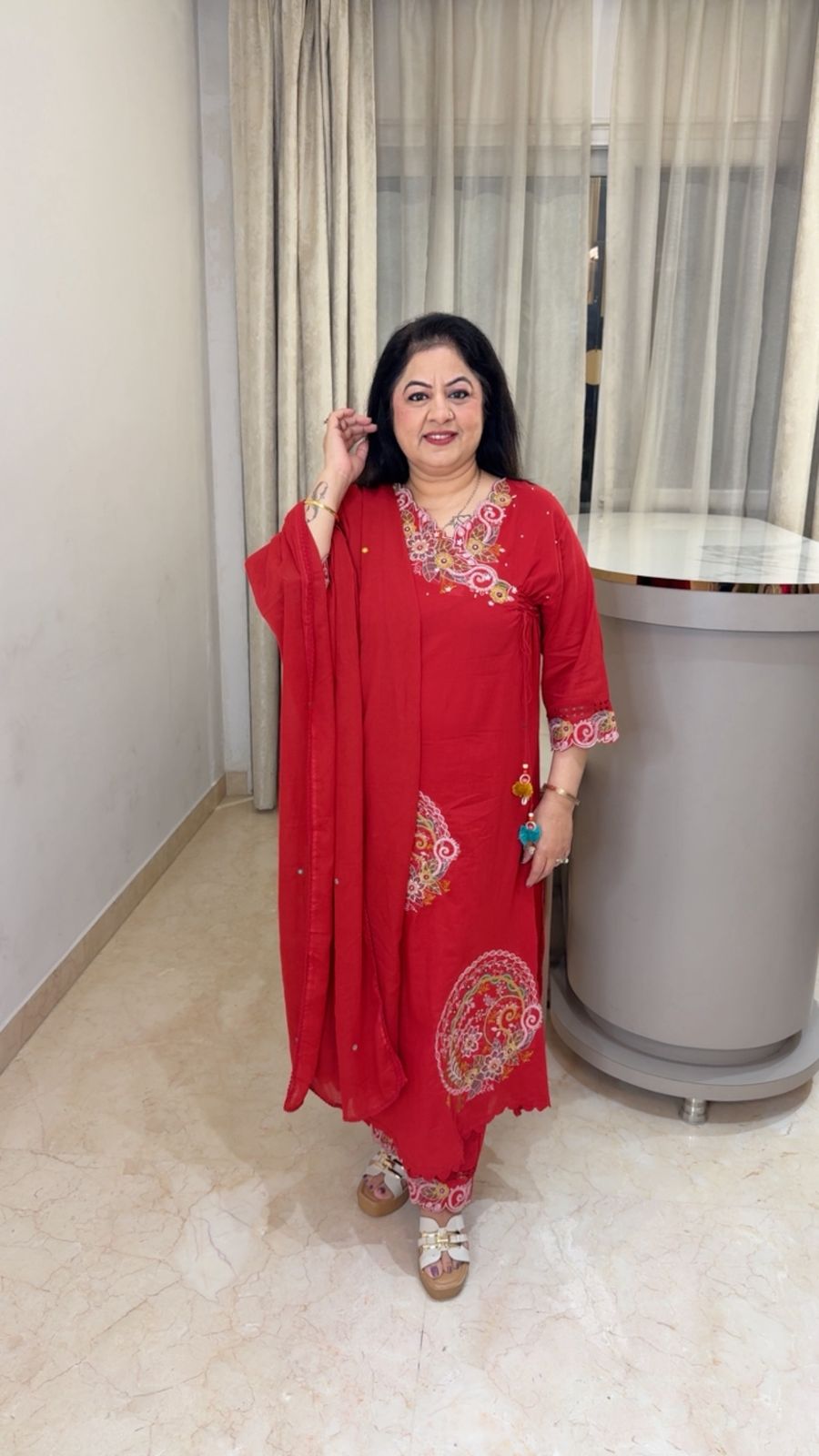 Mul cotton angrakha 3 pc set