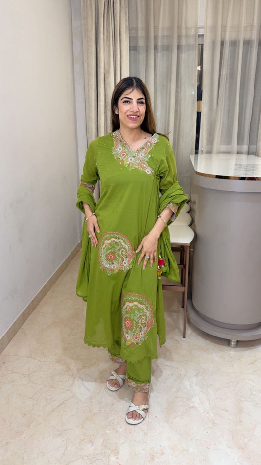 Mul cotton angrakha 3 pc set