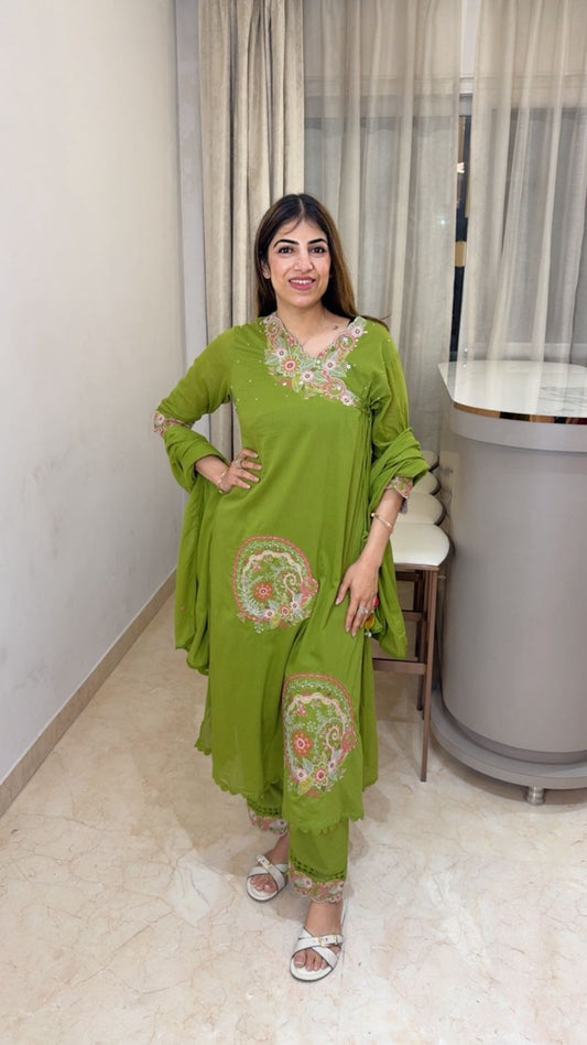 Mul cotton angrakha 3 pc set