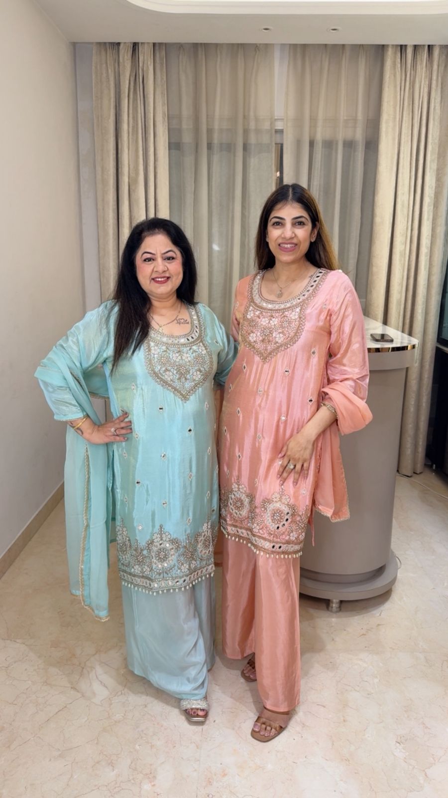 Shimmer tissue 3 lc suit with handwork