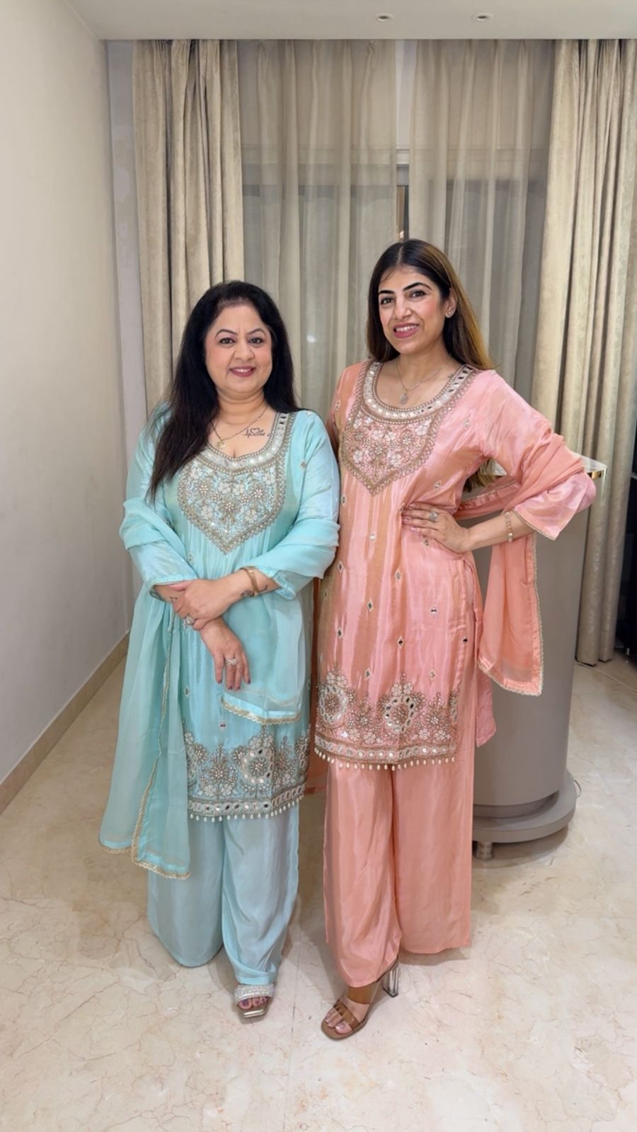 Shimmer tissue 3 lc suit with handwork