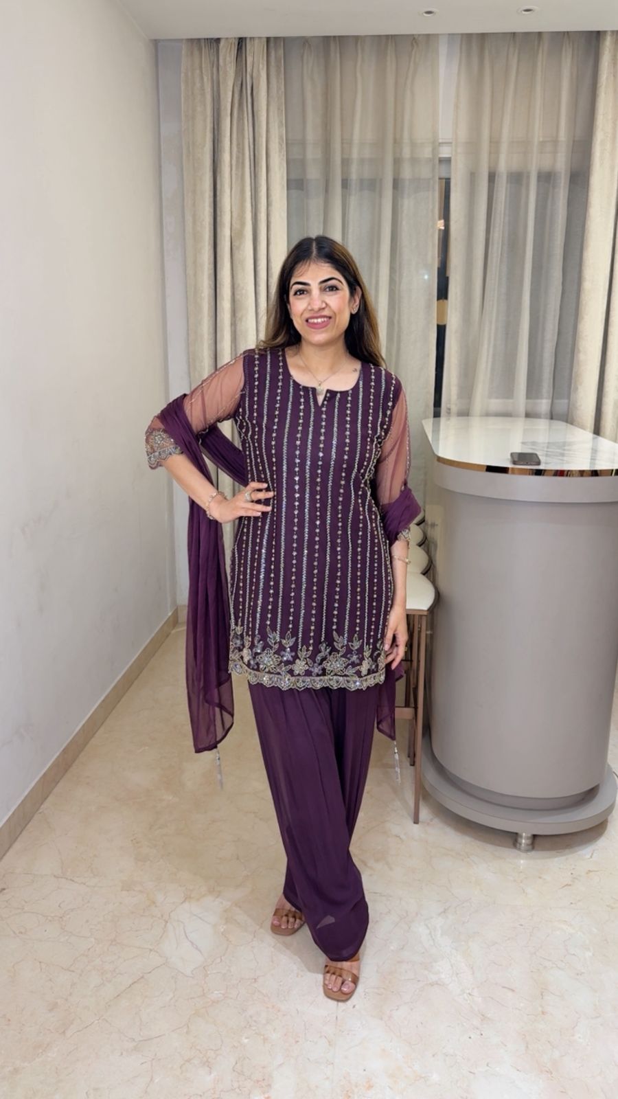 Imported korean net farshi salwar suit 3 pcs suit