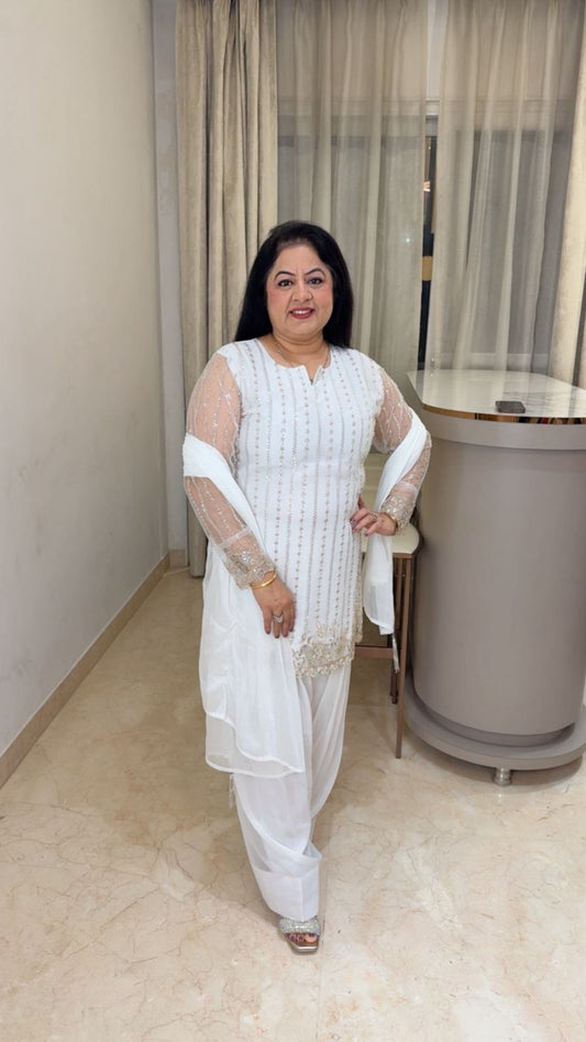 Imported korean net farshi salwar suit 3 pcs suit