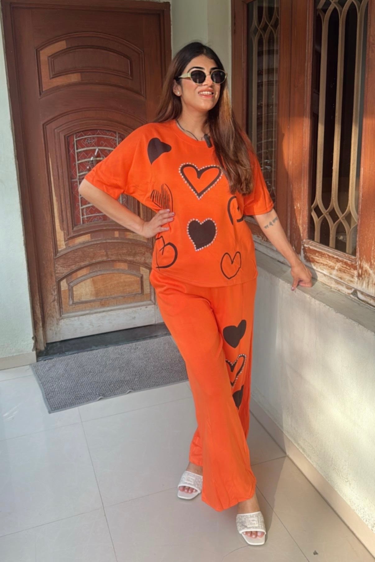 2pc Imported Cotton Embroidered Co-ord Set