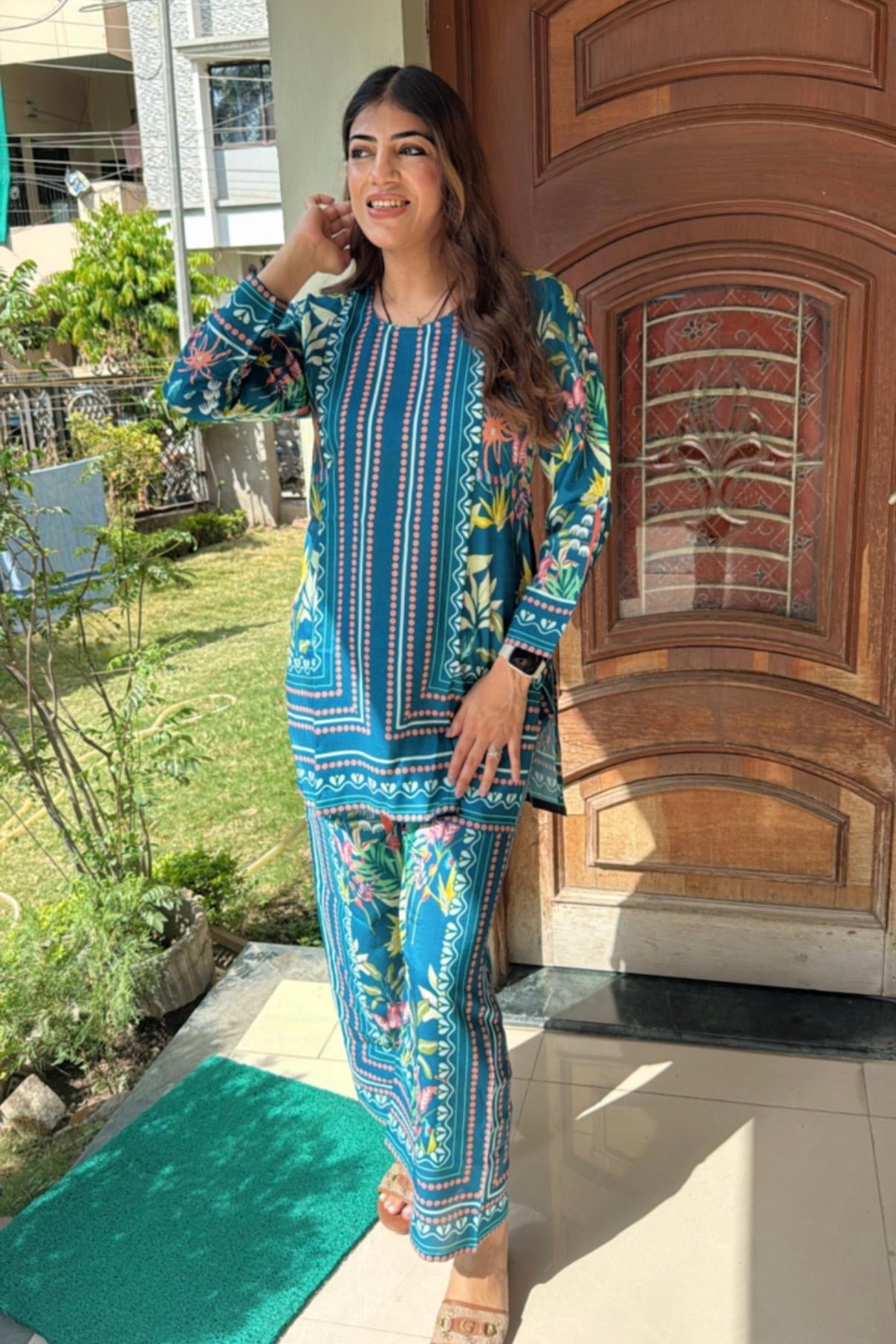 2pc Cotton-Muslin Printed Co-ord Set