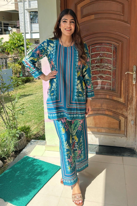 2pc Cotton-Muslin Printed Co-ord Set