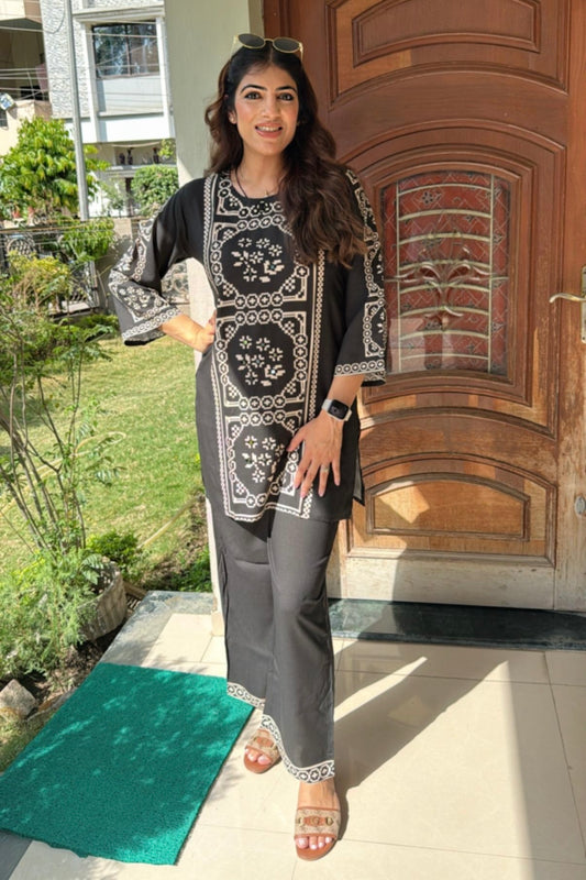 2pc Cotton-Muslin Printed Co-ord Set
