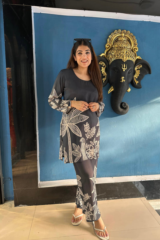 2pc Cotton-Muslin Printed Co-ord Set